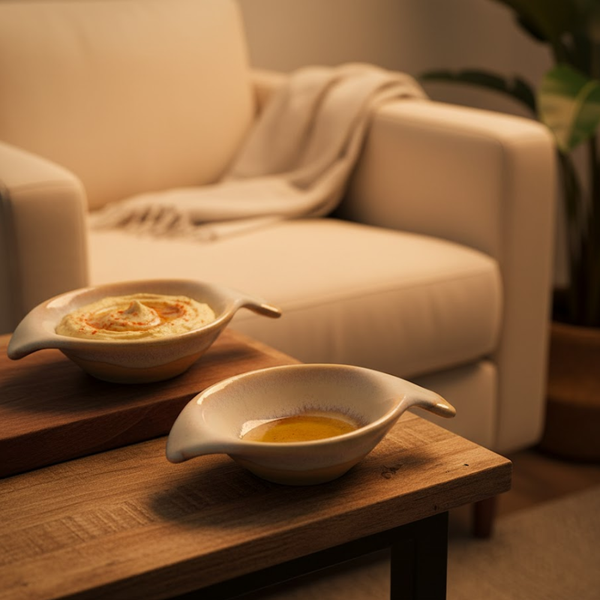 Ceramic Dip Bowls | Hand Glazed Artisan Set of 2