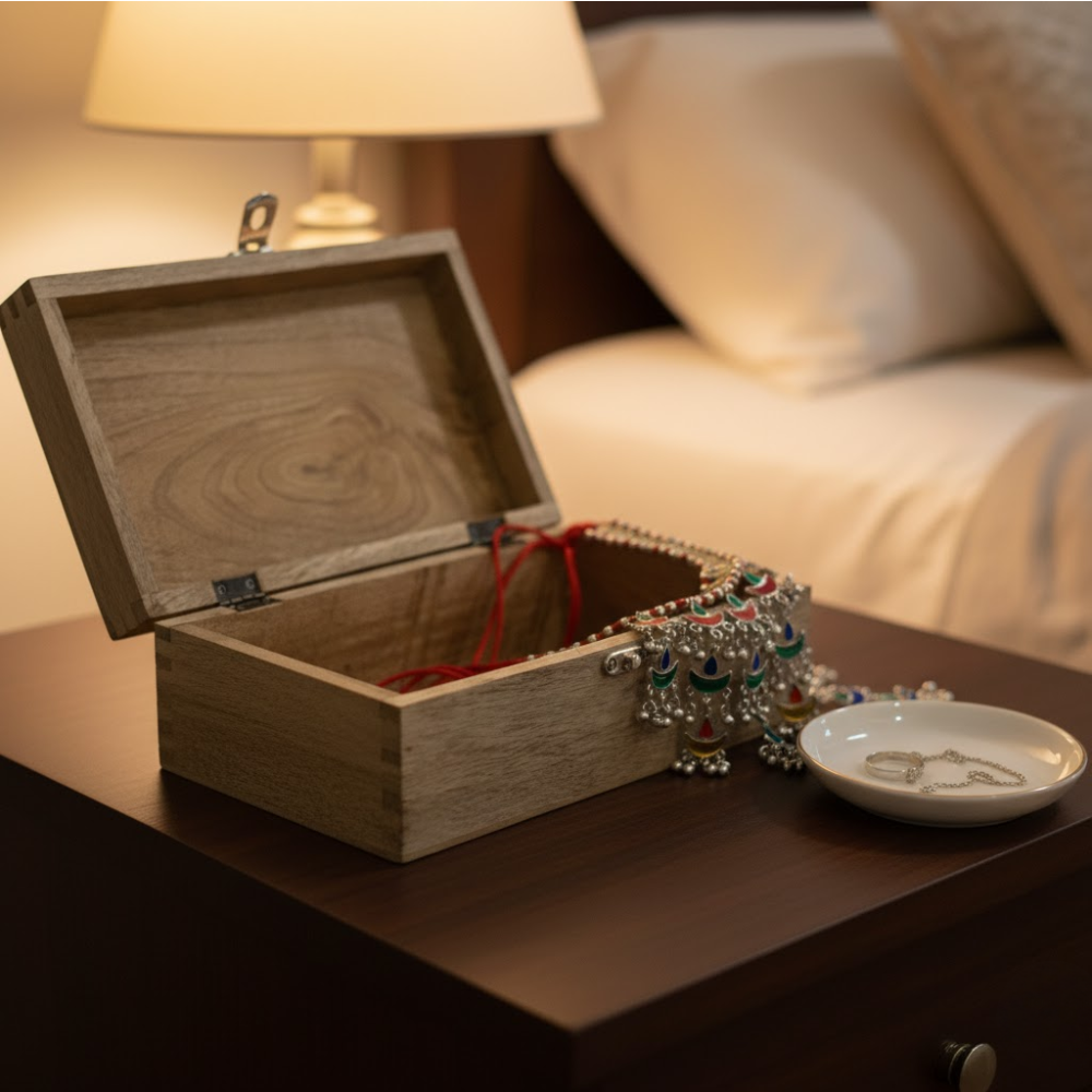 Hand Carved Wooden Keepsake Box – Eco-Friendly