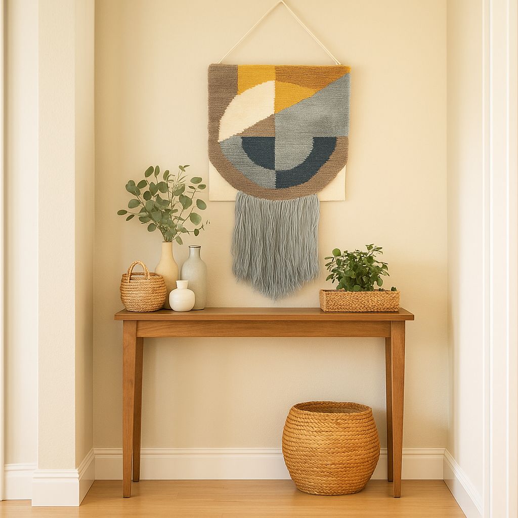 Tufted Abstract Woolen Wall Hanging