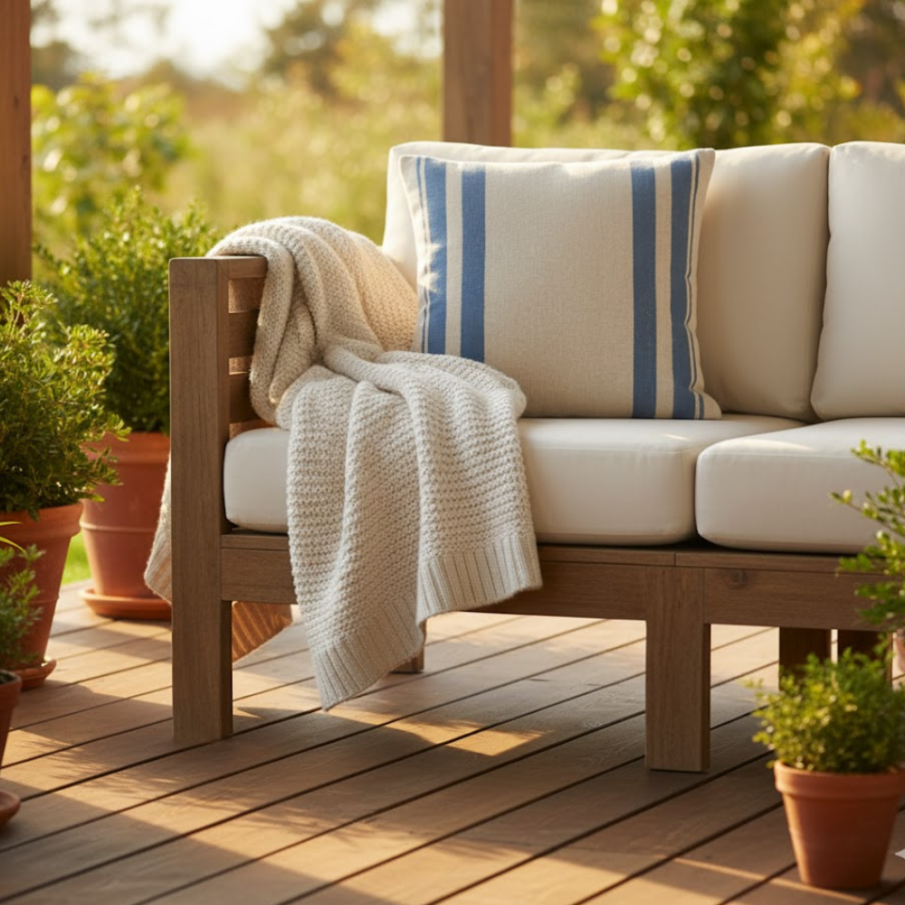 YarDyed Cotton Striped Cushion Cover – Handcrafted Cotton Cushion Cover with Minimalist Stripes