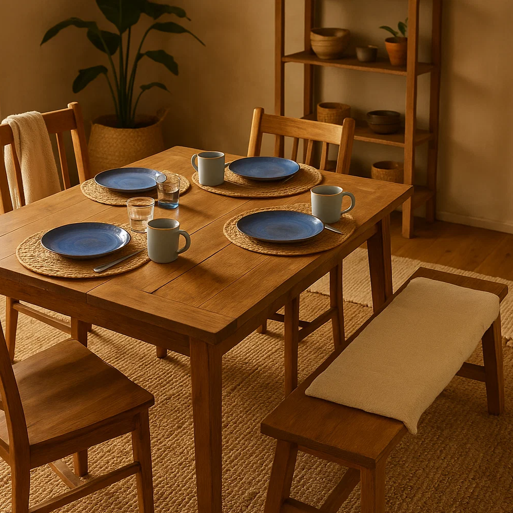 Hand-Braided Round Jute Placemats – Set of 4 Eco-Friendly Table Accents