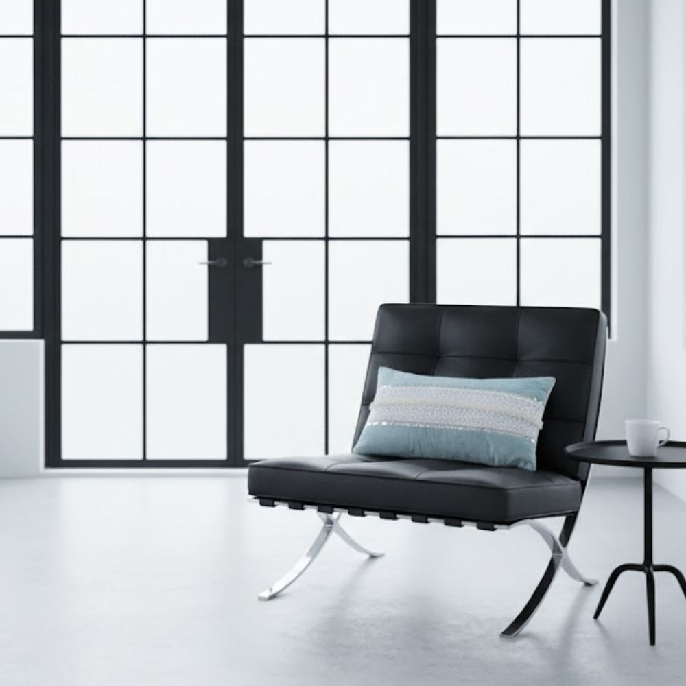 Lace & Sequin Embellished Powder Blue Lumbar Cotton Cushion Cover – Handcrafted Sofa Cushion Cover