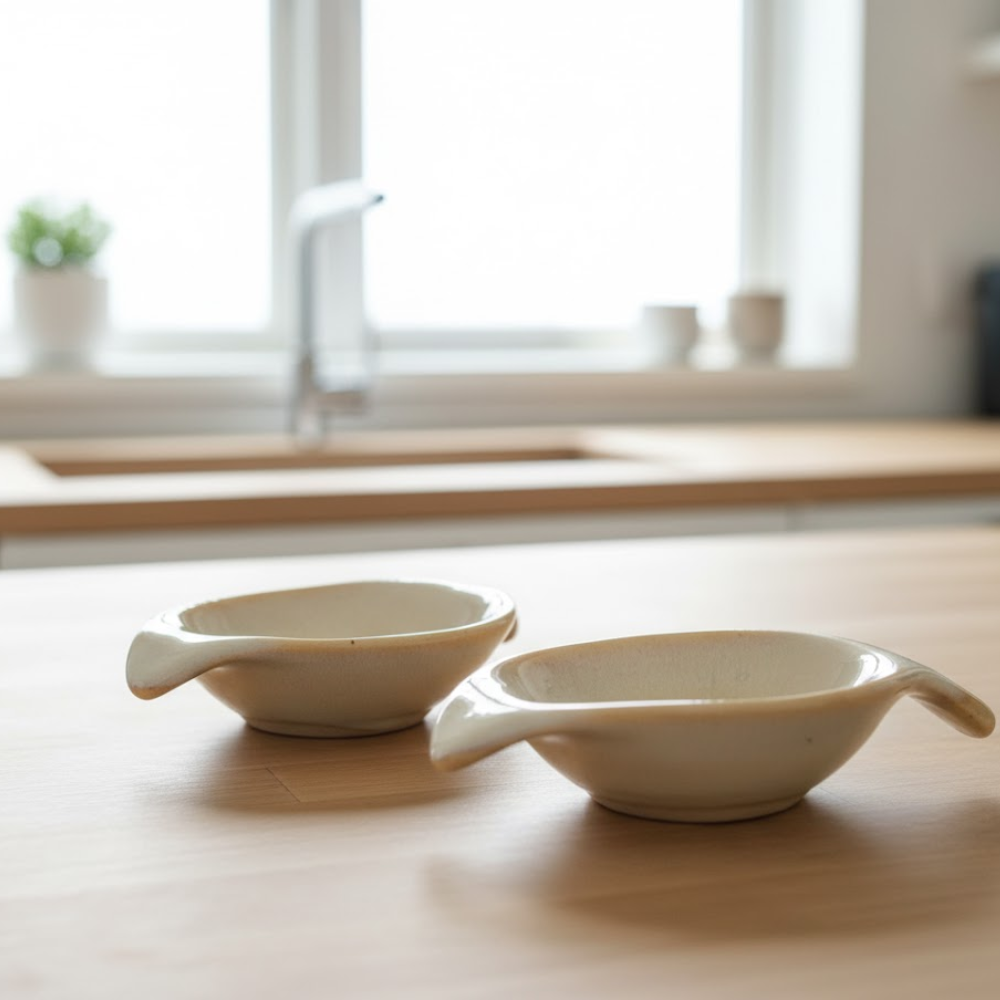 Hand Glazed Ceramic Dip Bowls (Set of 2) – Artisan Ceramic Serveware with Smooth Glaze Finish