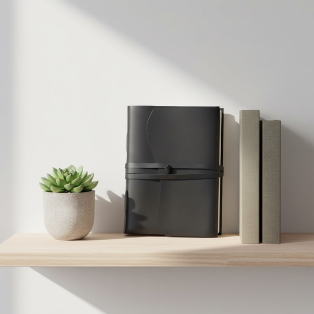 Hand Cut & Bound Leather Diary