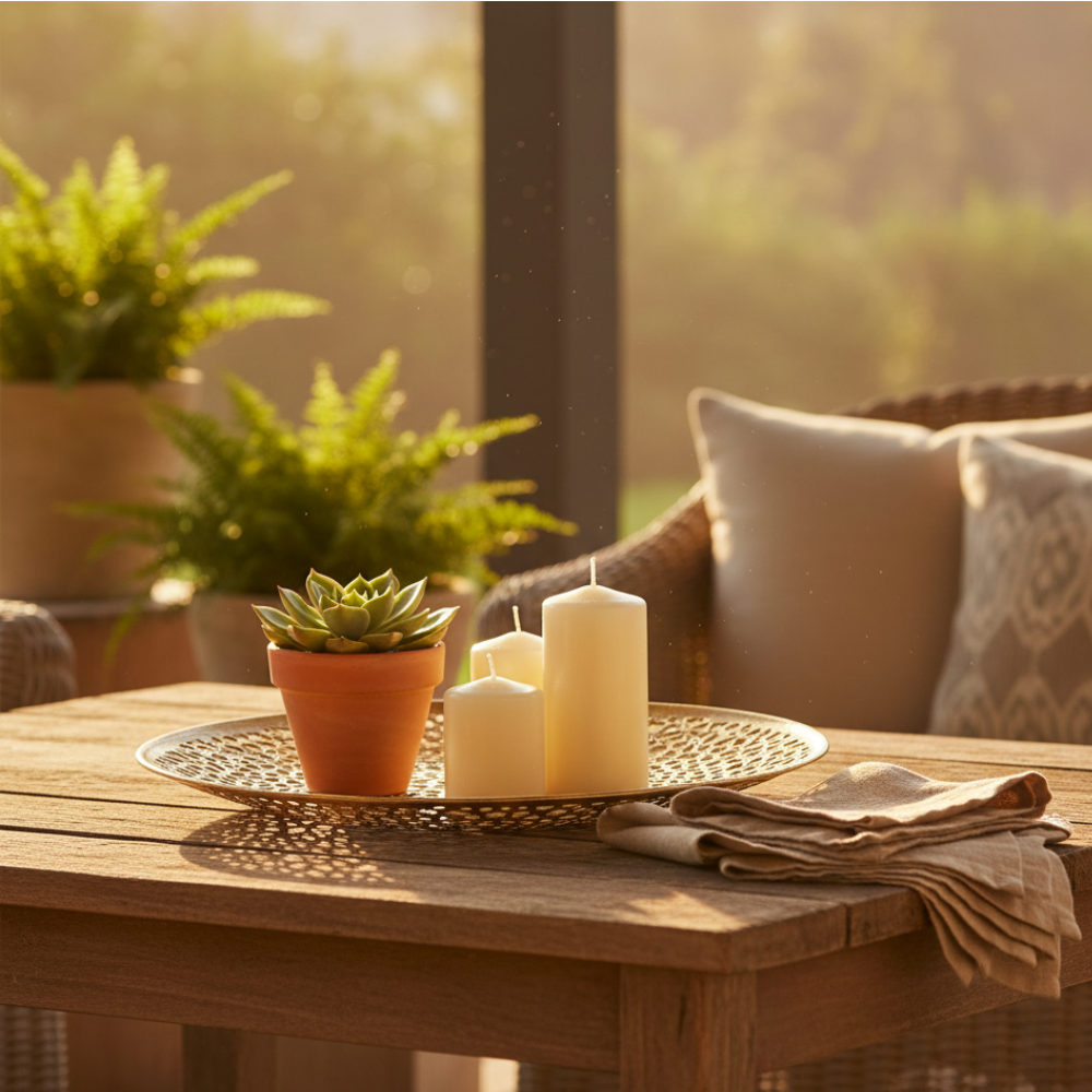 Latticed Iron Decorative Tray – Handcrafted Gold Decor Tray