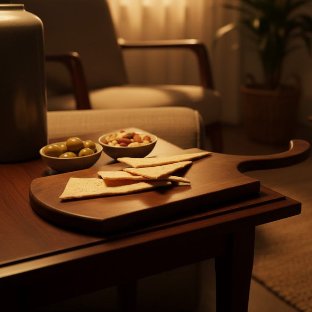 Hand-Cut Acacia Wood Chopping Board – Antibacterial