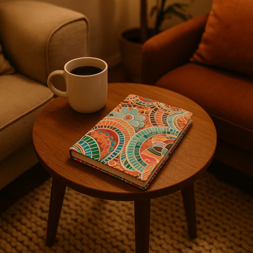 Hand Bound Repurposed Fabric Diary – Eco-Friendly Handmade Journal with Upcycled Paper