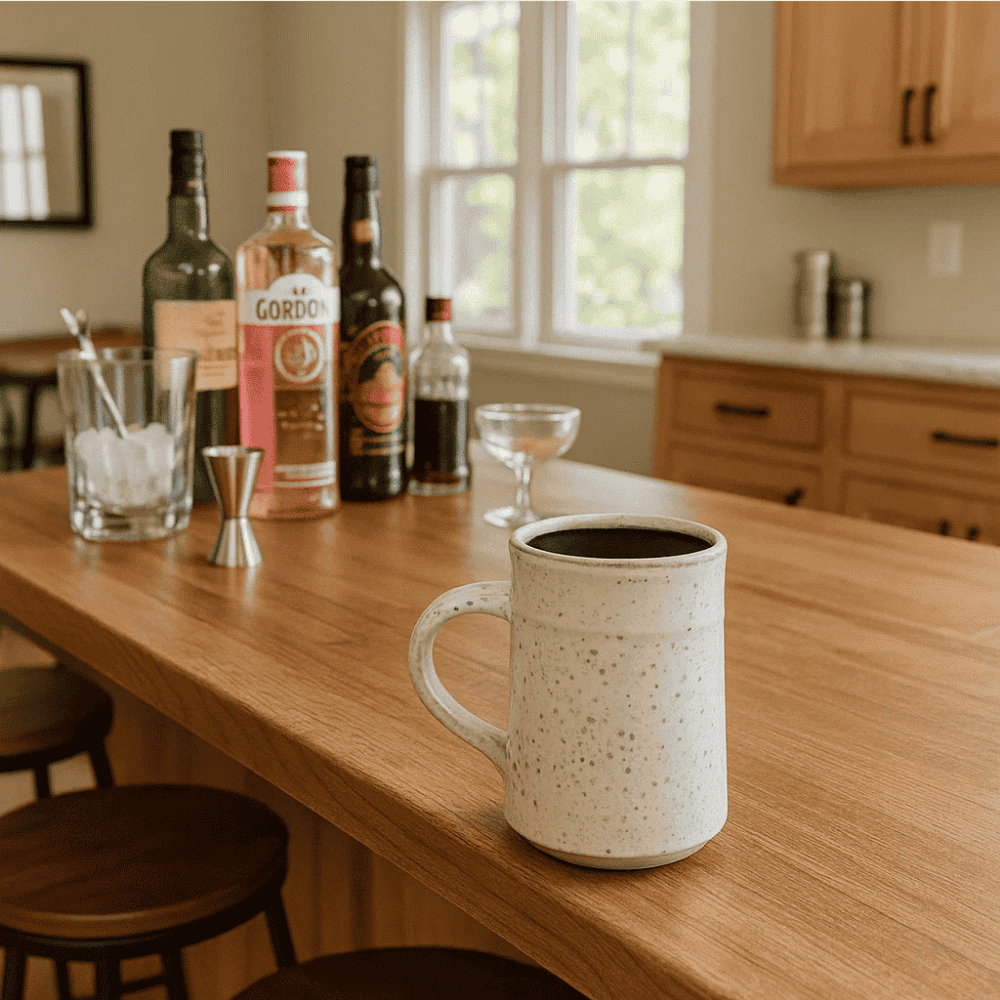 Winter White Clay Beer Mug