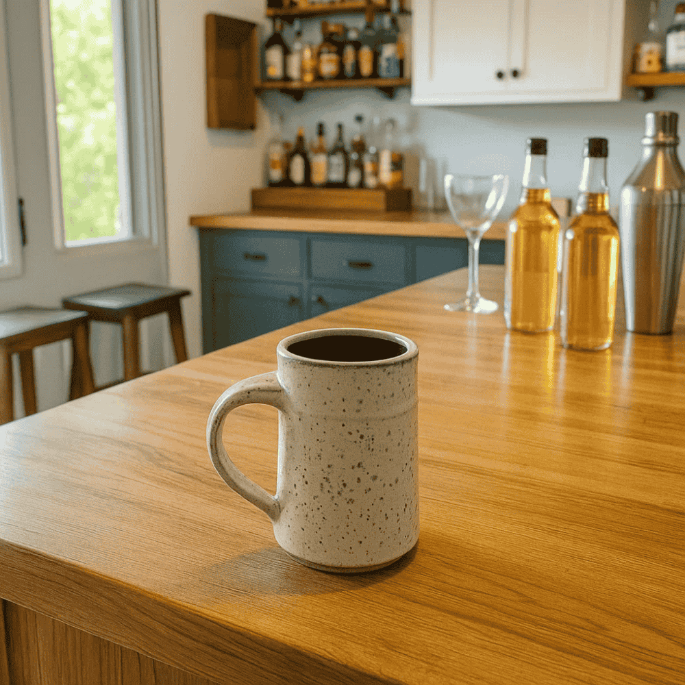 Winter White Clay Beer Mug