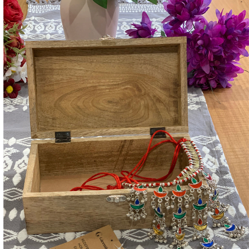Hand Carved Wooden Keepsake Box – Eco-Friendly
