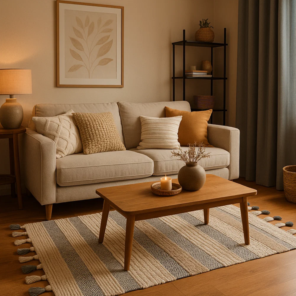 Hand Tufted Smokey Rug – Soft Cotton Texture