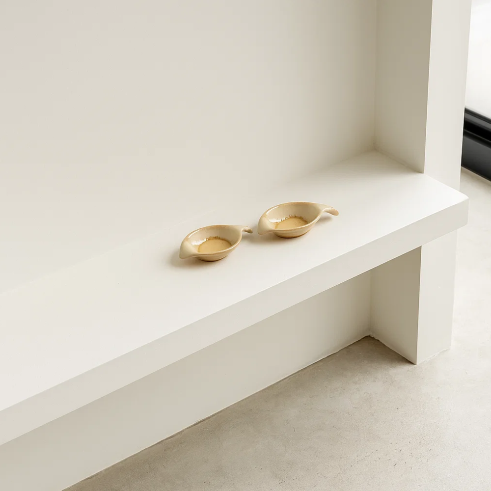 Hand Glazed Ceramic Dip Bowls (Set of 2) – Artisan Ceramic Serveware with Smooth Glaze Finish