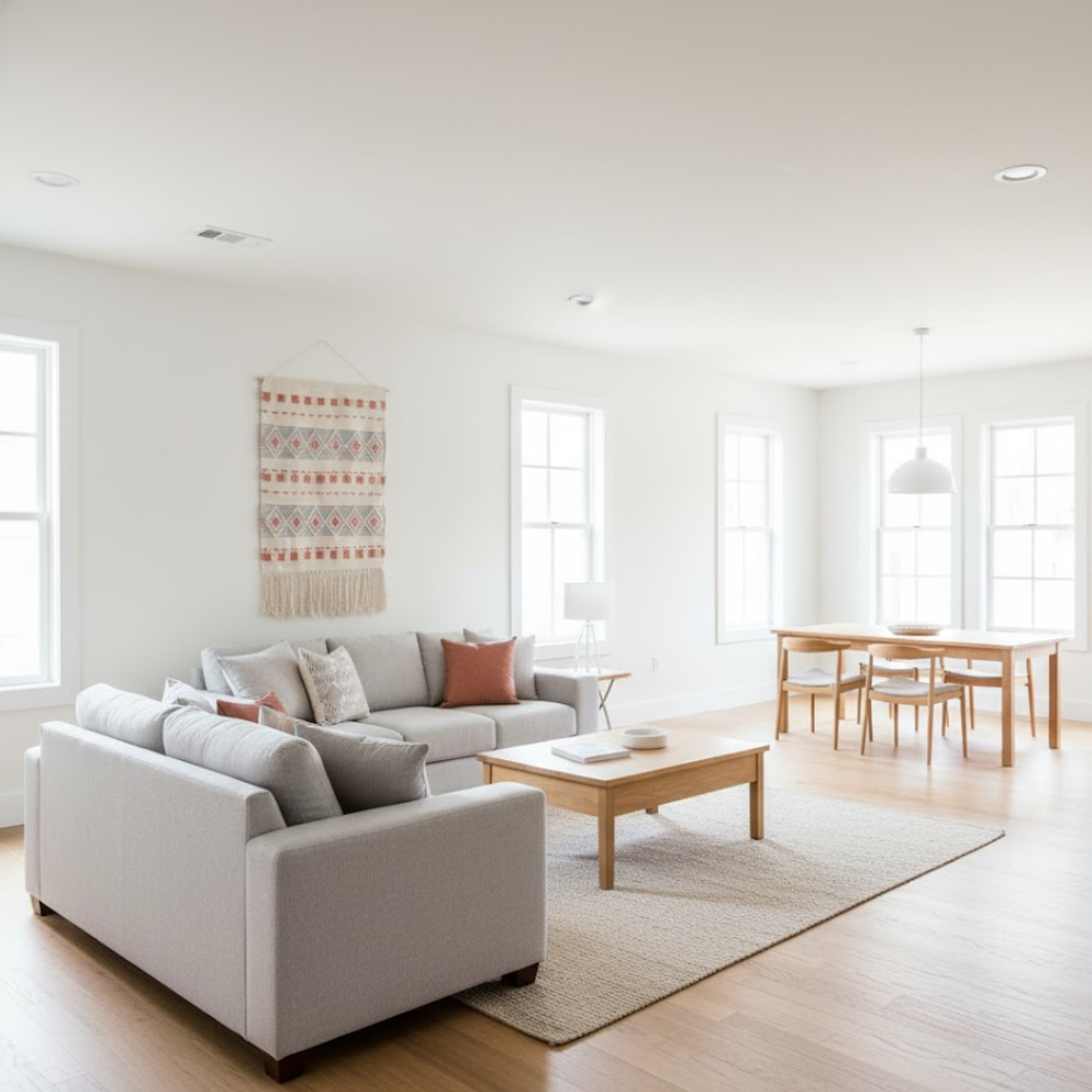 Handwoven Wool & Cotton Geometric Terra Fringed – Wall Hanging