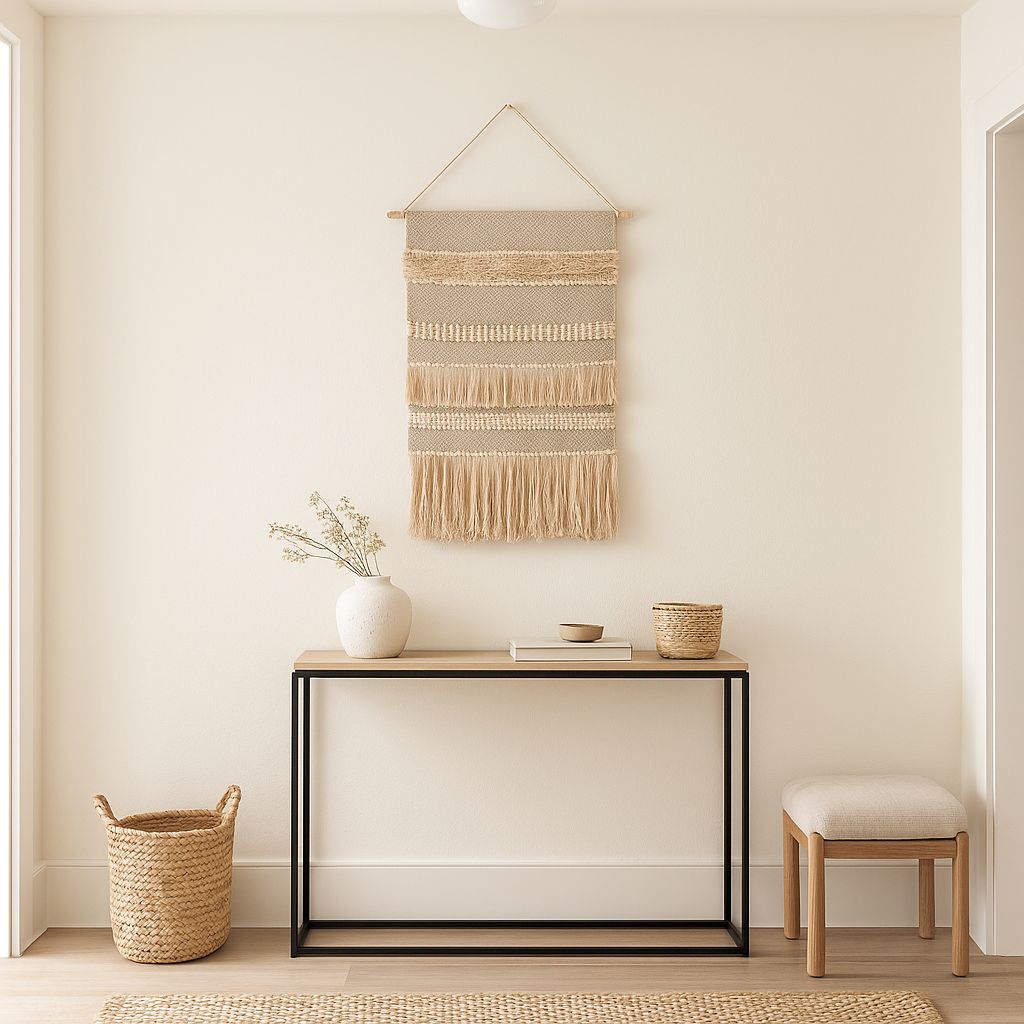 Neutral Bayadere Cotton Wall Hanging