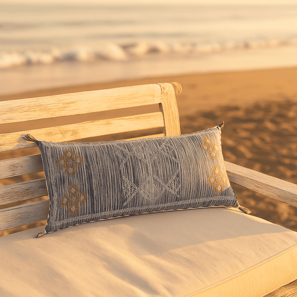 Coastal Lumbar Cotton Cushion Cover