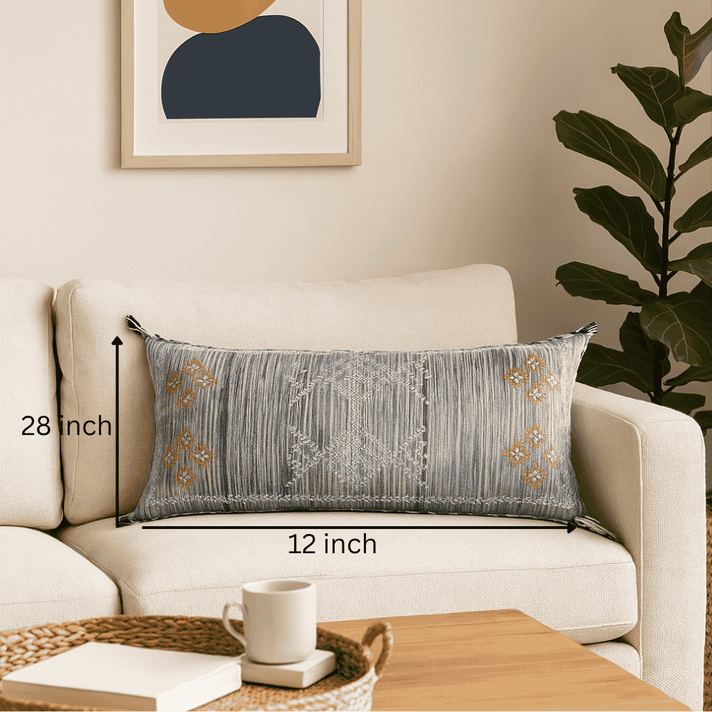 Coastal Lumbar Cotton Cushion Cover