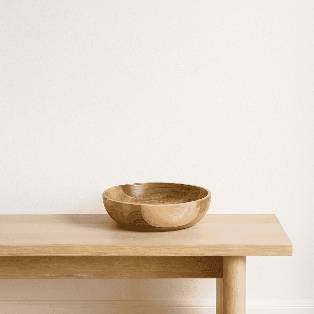 Earthy Mixed Wooden Bowl – Handmade