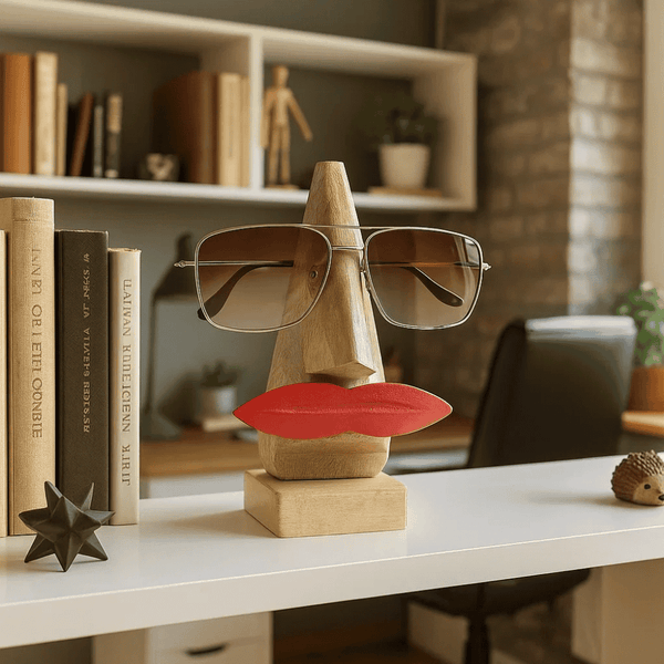 Wooden Spectacle Holder | Bold Lips Mango Wood | Gleemium