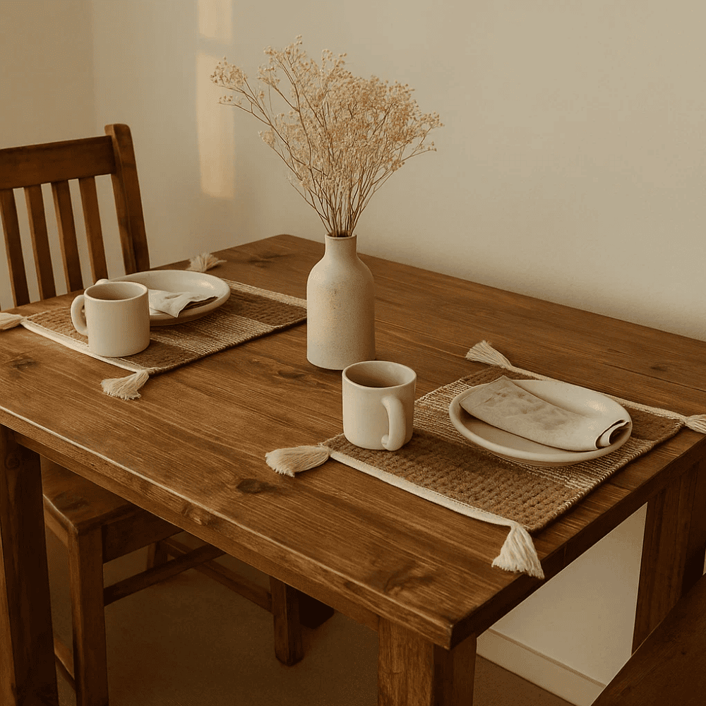 Handwoven Cotton Cocoa Colorblock Placemats