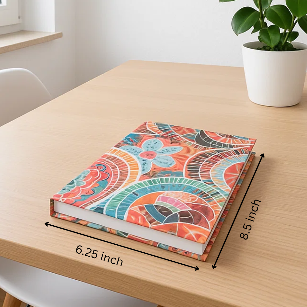 Hand Bound Repurposed Fabric Diary – Eco-Friendly Handmade Journal with Upcycled Paper