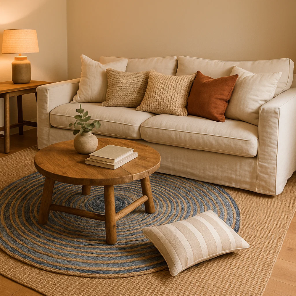 Round Jute Mat – Hand Braided