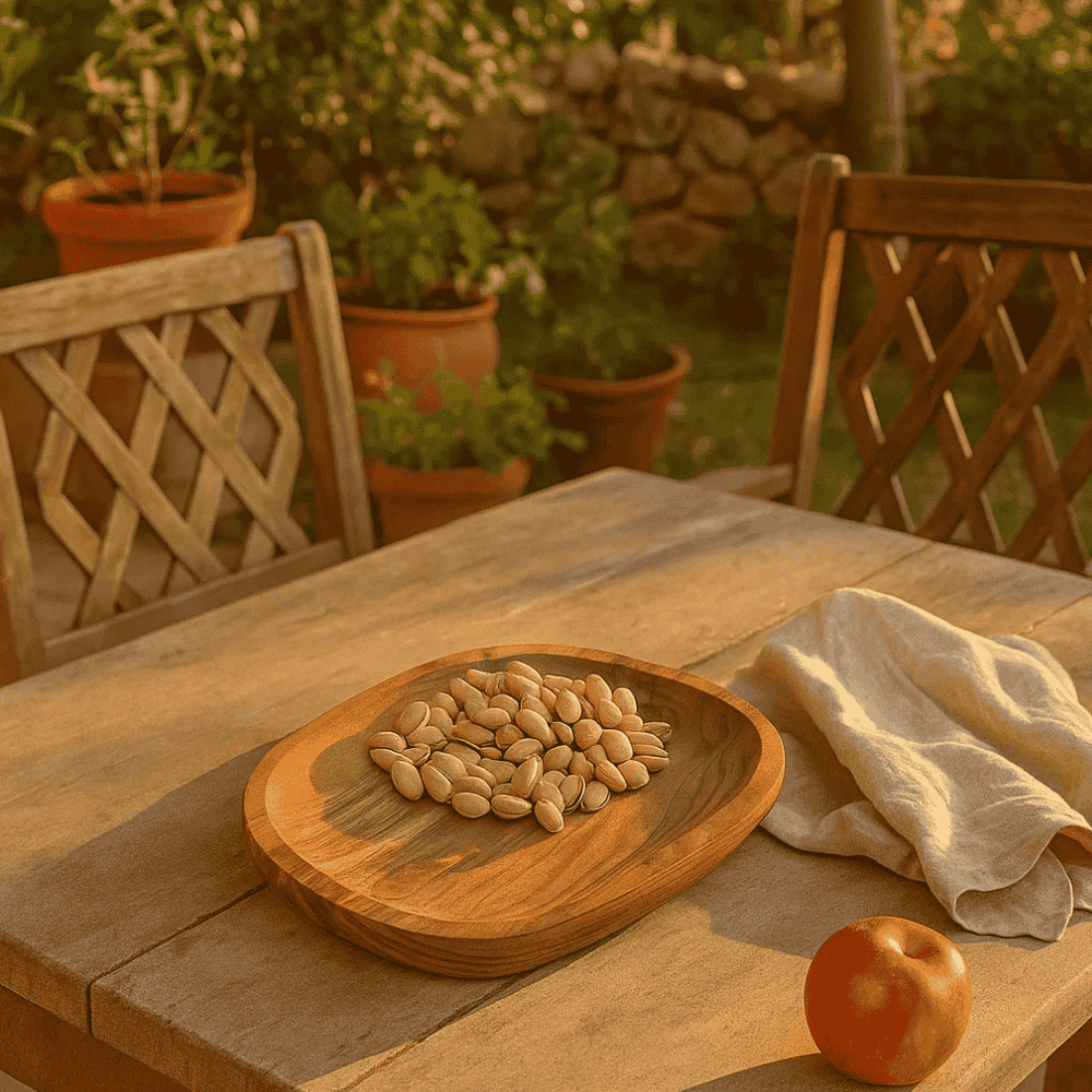 Hand Cut Acacia Wood Serving Platter