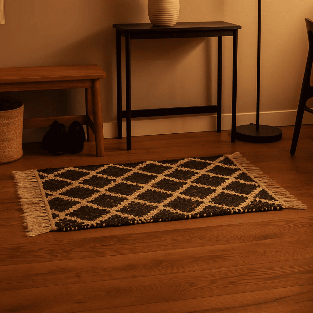 Handwoven Cotton Tasseled Rug