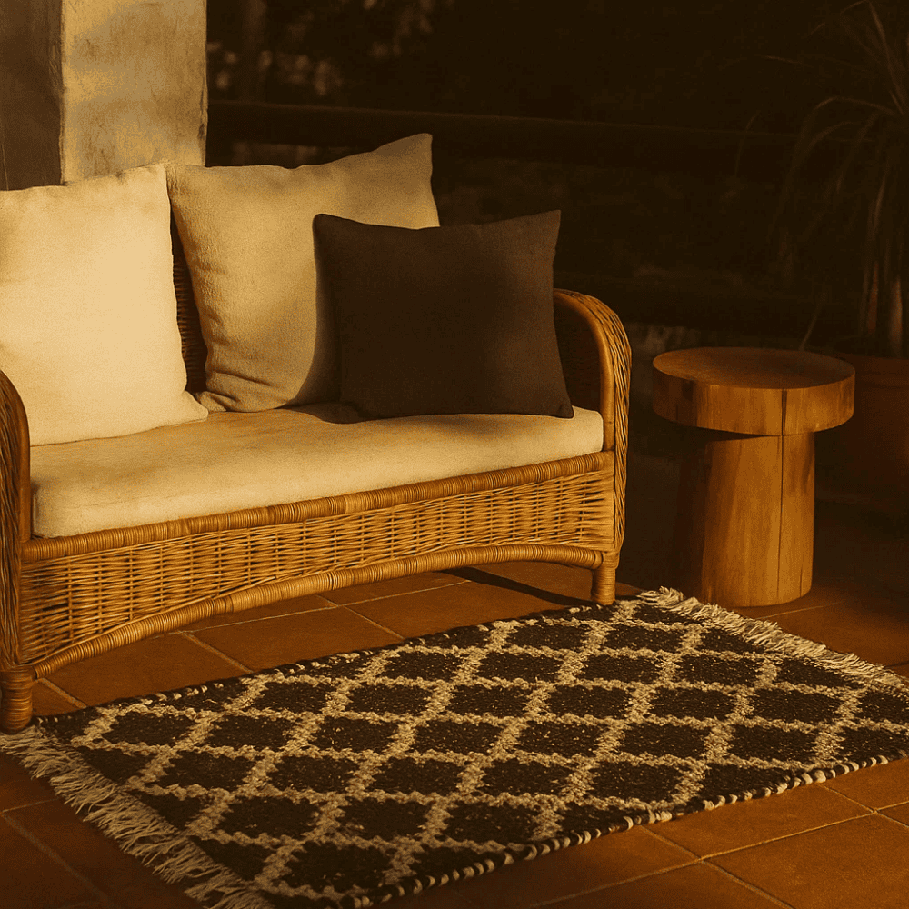 Handwoven Cotton Tasseled Rug