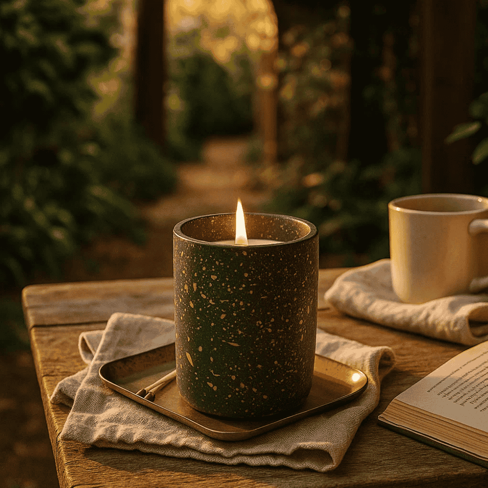 English Vanilla Noir Concrete Candle Jar