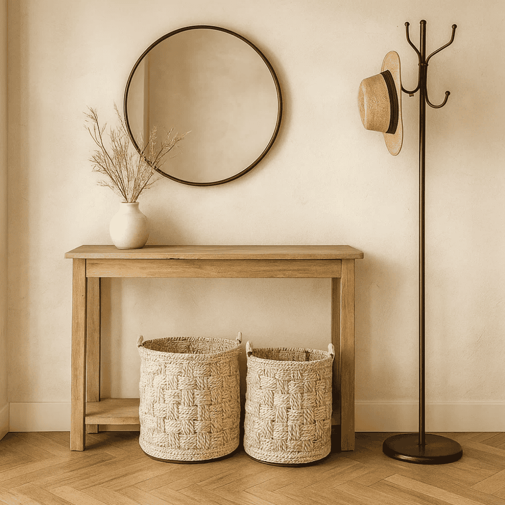 Handwoven Jute &amp; Iron Nesting Baskets