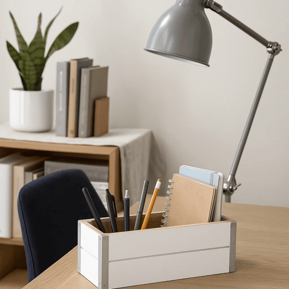 Handcrafted White Mango Wood Storage Box