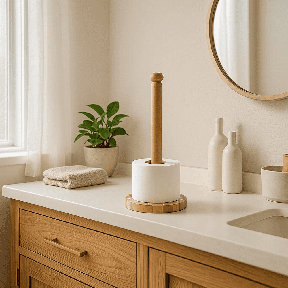 Distressed Diamonds Wooden Tissue Holder