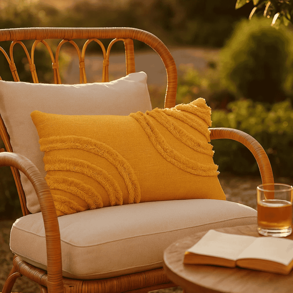 Handwoven Cotton Lumbar Cushion Cover