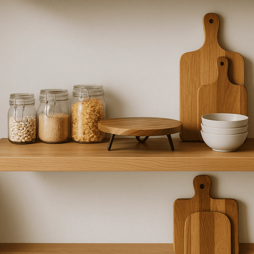 Handcrafted Acacia Wood Cake Stand
