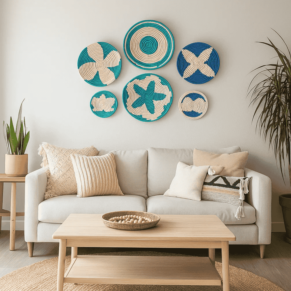 Handwoven Sabai Grass Wall Plates