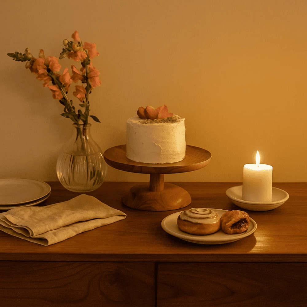 Classic Mango Wood Cake Stand