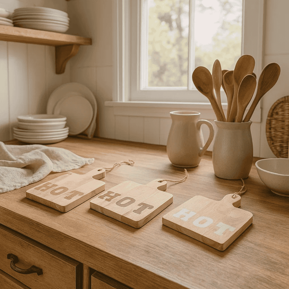 Hand Cut Mango Wood Hot Plates