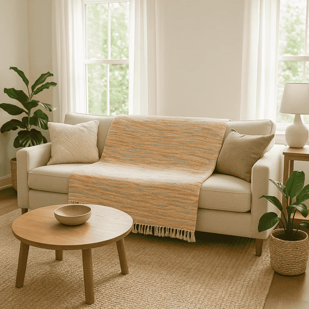 Multicolor Cotton Throw Blanket