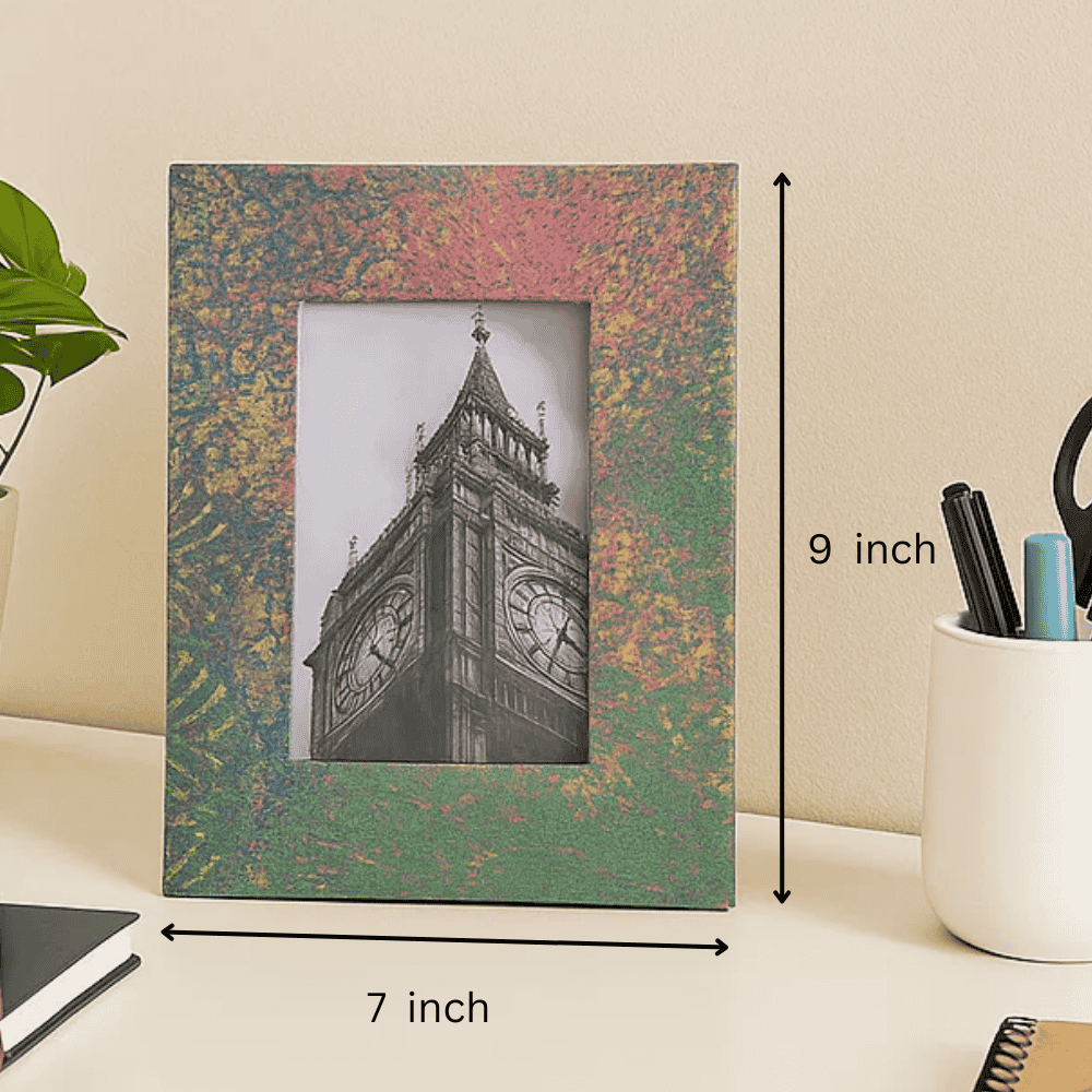 Upcycled Splashy Fabric Photo Frame