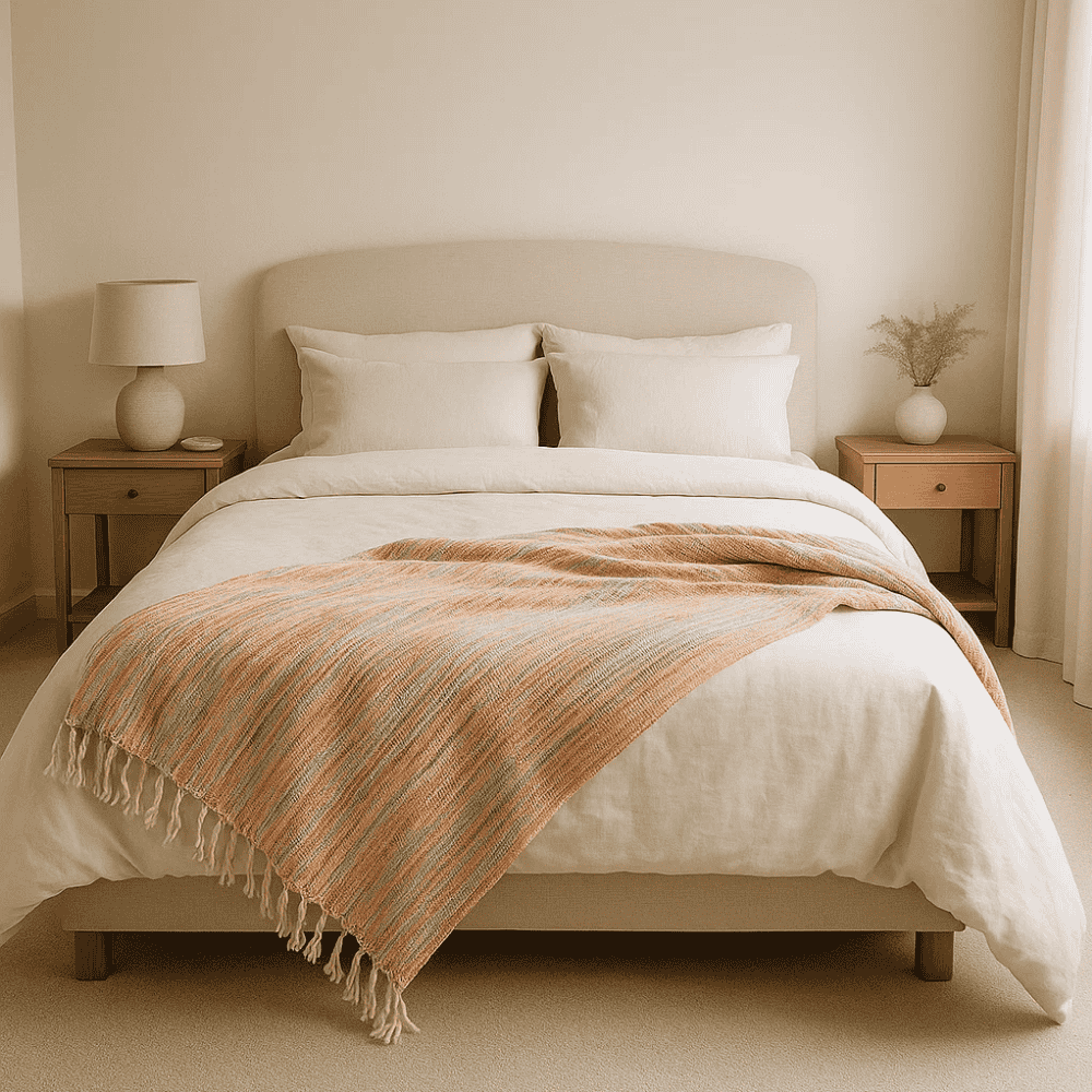 Multicolor Cotton Throw Blanket