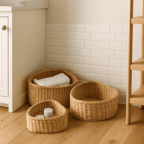 Hyacinth Baskets | Nesting Storage Set of 3 | Gleemium