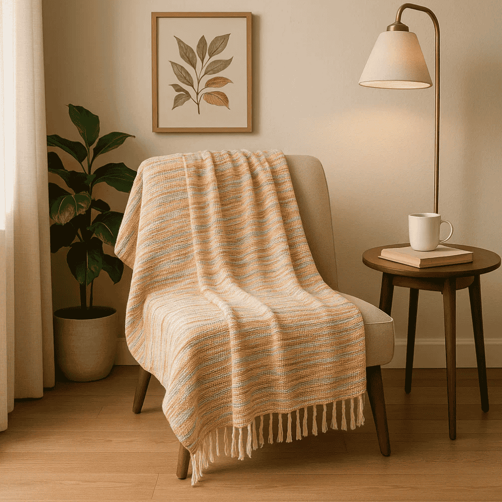 Multicolor Cotton Throw Blanket