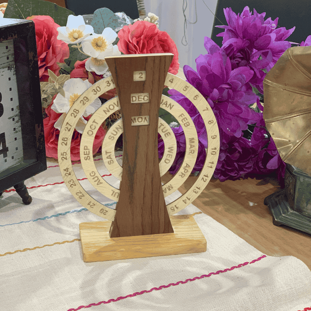 Perpetual Wooden Calendar