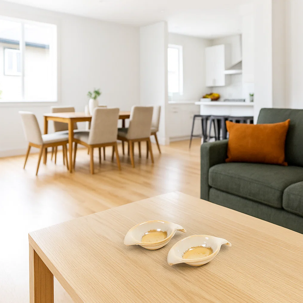 Hand Glazed Ceramic Dip Bowls (Set of 2) – Artisan Ceramic Serveware with Smooth Glaze Finish