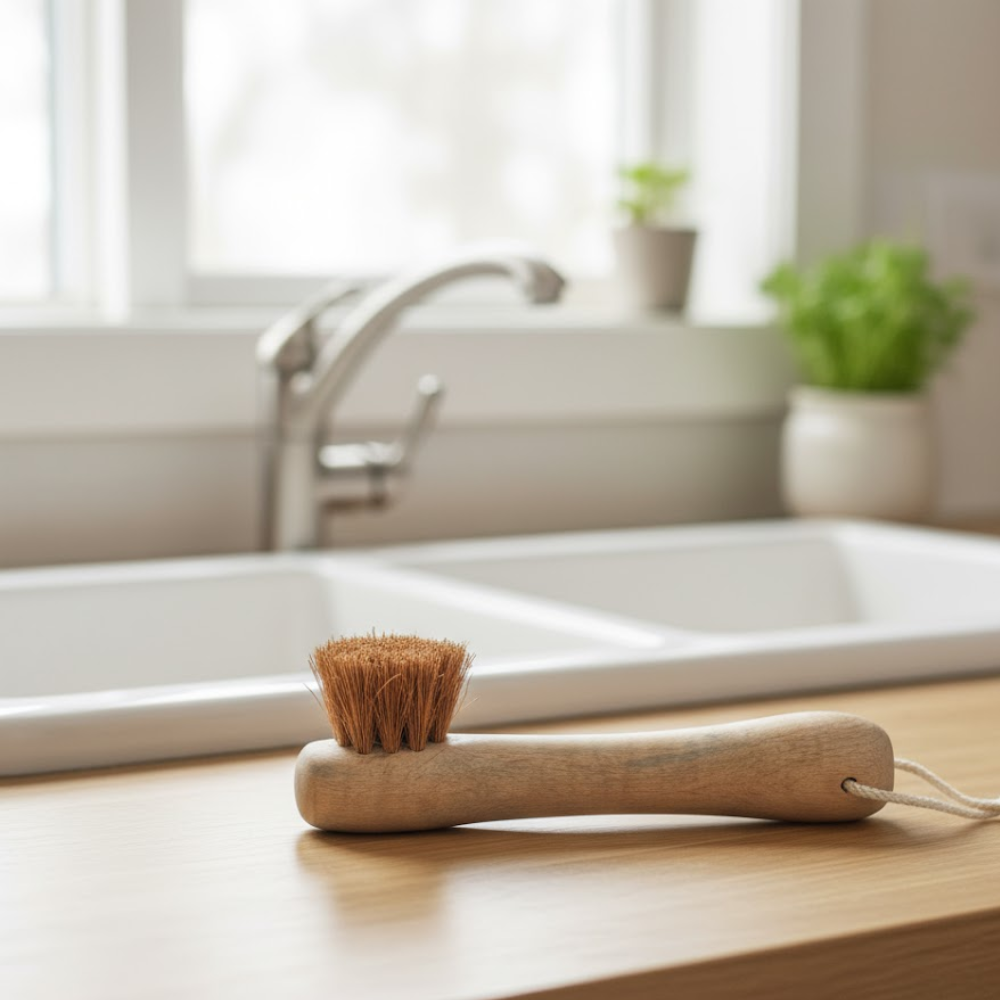 Handmade Coconut Fiber Cleaning Brush – Eco-Friendly Natural Scrubber for Household Use