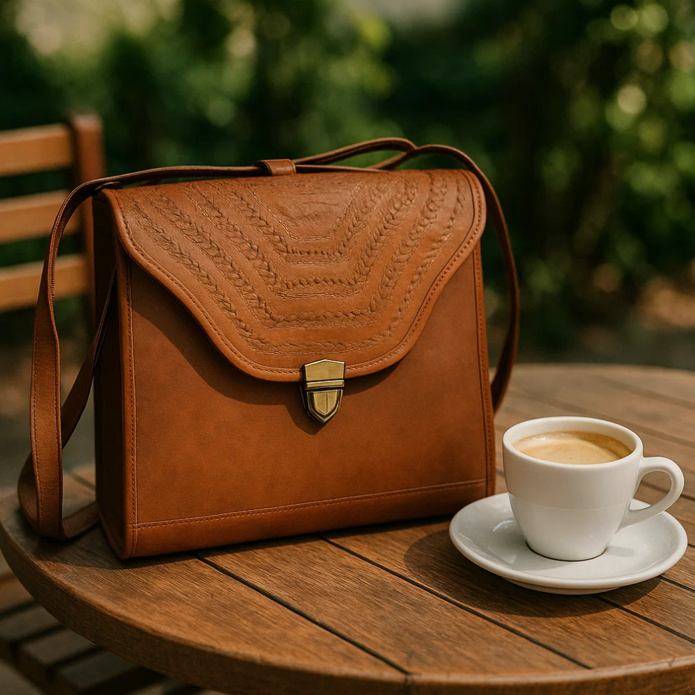 Punch Work Kutch Leather Sling Bag – Genuine Leather