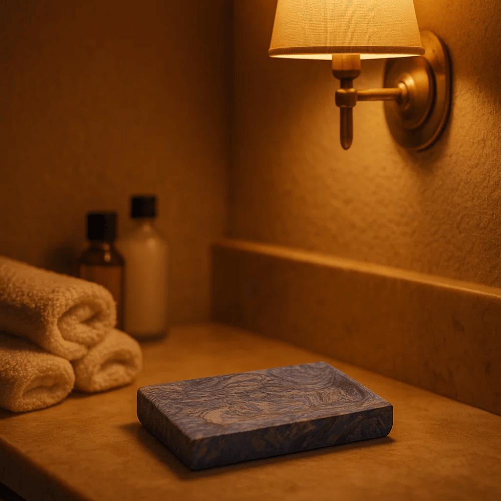 Textured Handcut Stone SoapDish