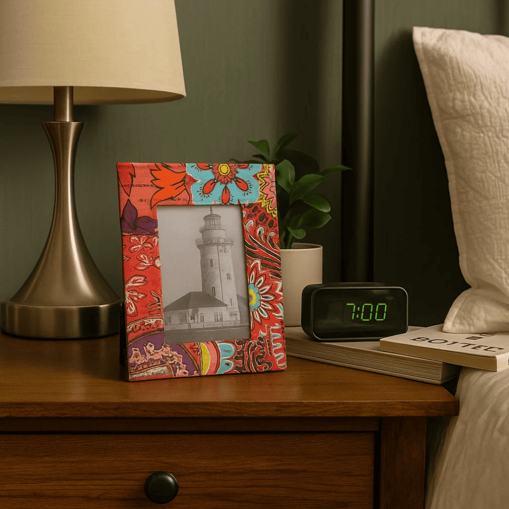 Floral Fabric Photo Frame