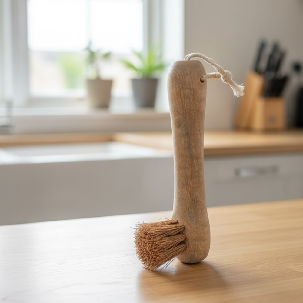Handmade Coconut Fiber Cleaning Brush – Eco-Friendly Natural Scrubber for Household Use