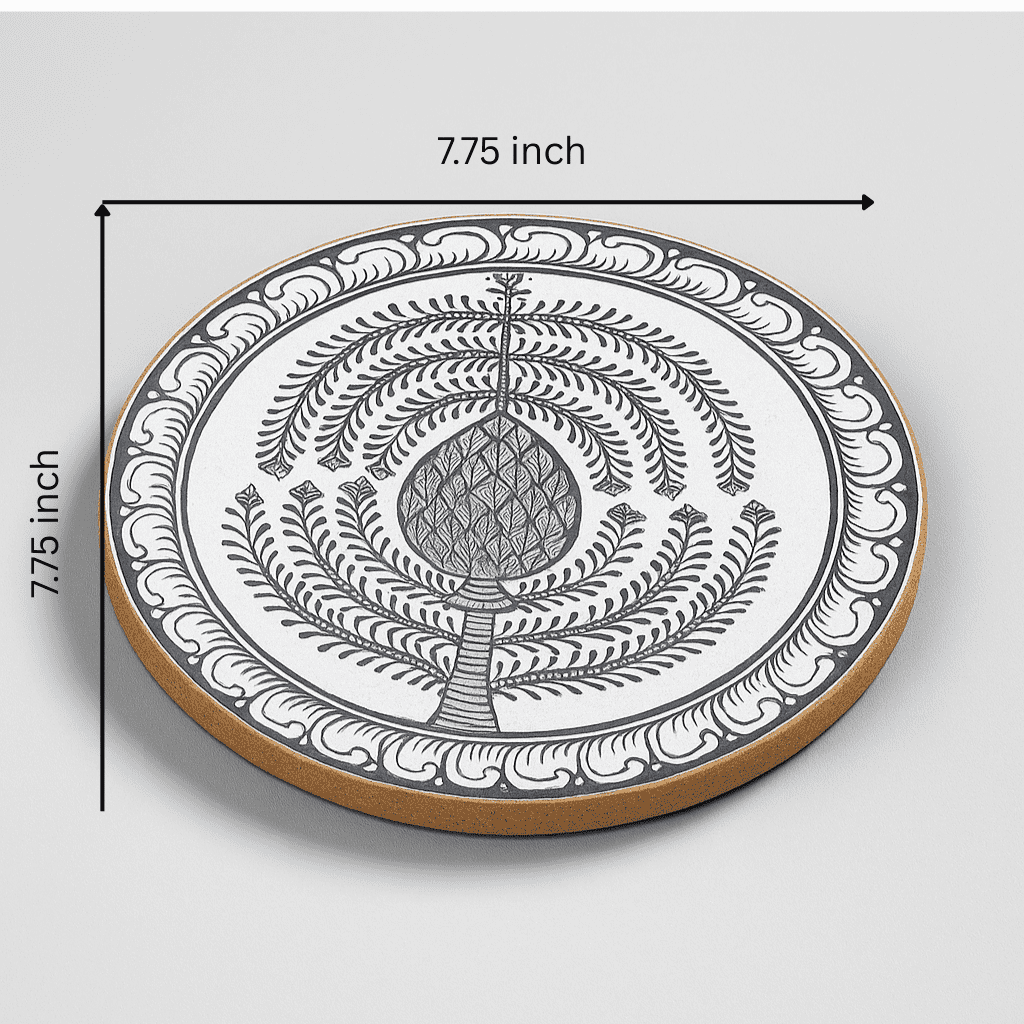 Tribal Art Laminated MDF &amp; Cork Trivet
